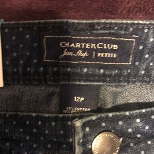 Charter Club Polka Dot Denim Skinny